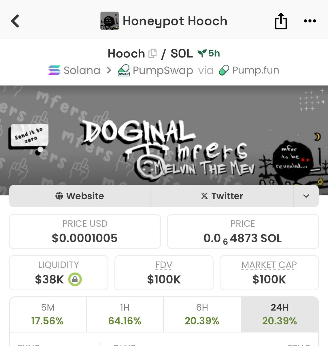 NobleCoins's tweet photo. You saw me talking about $hooch at 100k

Don’t forget 

Allow jeets to keep doing what they want 

356TnQLmB13WsDYW2bfKZfvFDY7X1Yoo6s9DAECupump https://t.co/34XsgP2pOJ