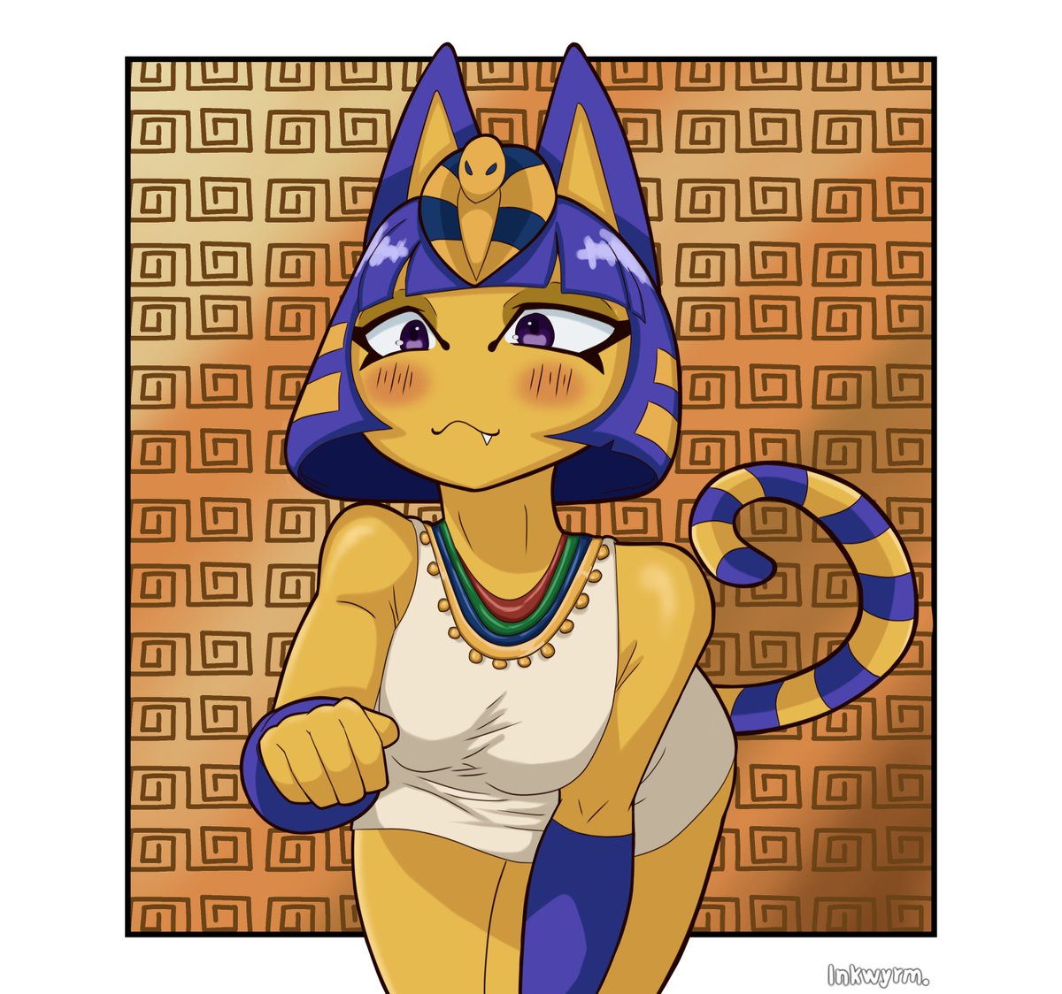 Inkwy_rm's tweet photo. Ankha 💛🤍🖤

#Ankha #ankha #AnimalCrossing #ACNH #art #Fanart #furry https://t.co/rZx1bhDh2Y