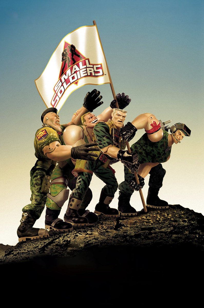 Tylerdeanq's tweet photo. #NowWatching Giving my son a PROPER education right now! Even though he says the #CommandoElite are cooler than the #Gogonitesโฆ
#SmallSoldiers #JoeDante #Filmtwt #Letterboxd https://t.co/E2vLtZdiJp