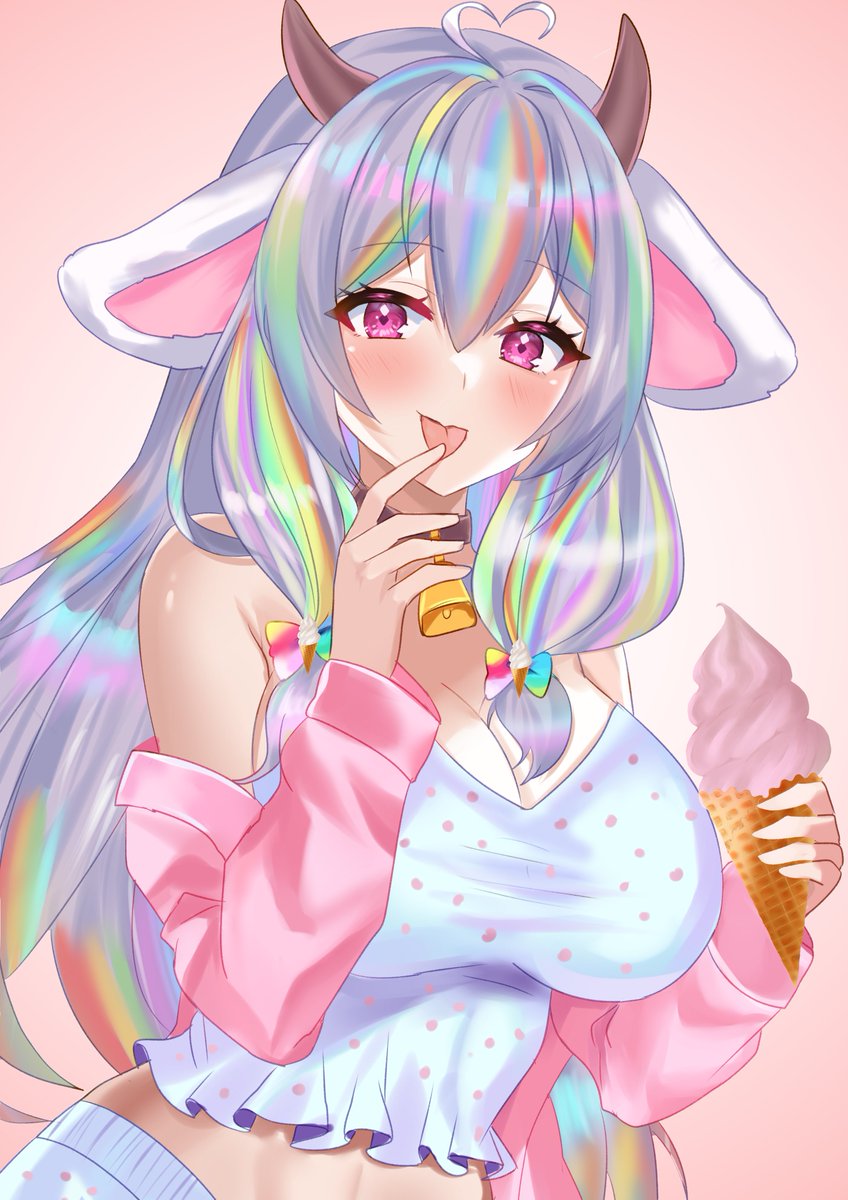 CandyOpal_'s tweet photo. 🍭Hiii, I'm Opal! I'm a Candy Cow Vtuber that loves to bring comfy chaos and ice cream to everyone🍦🐮

I'm a silly comfy-chaotic variety streamer that is sometimes chill and sometimes not so chill (I get jumpscared and scream easily!) 😅 https://t.co/XKJL6Srx4V