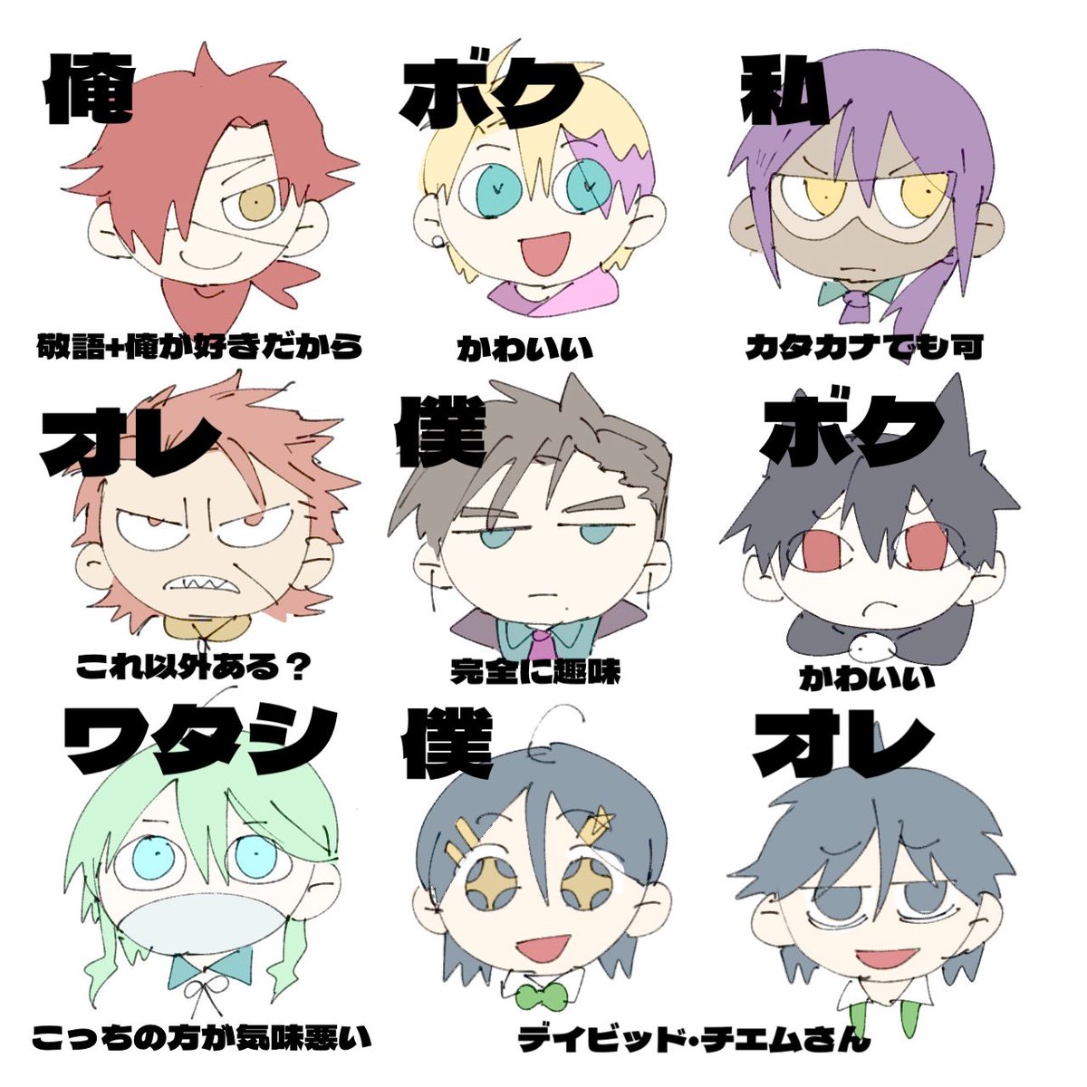 A4_aa_aa_4's tweet photo. 大体一年ぶりに一人称考 https://t.co/DBsVTYeSuB
