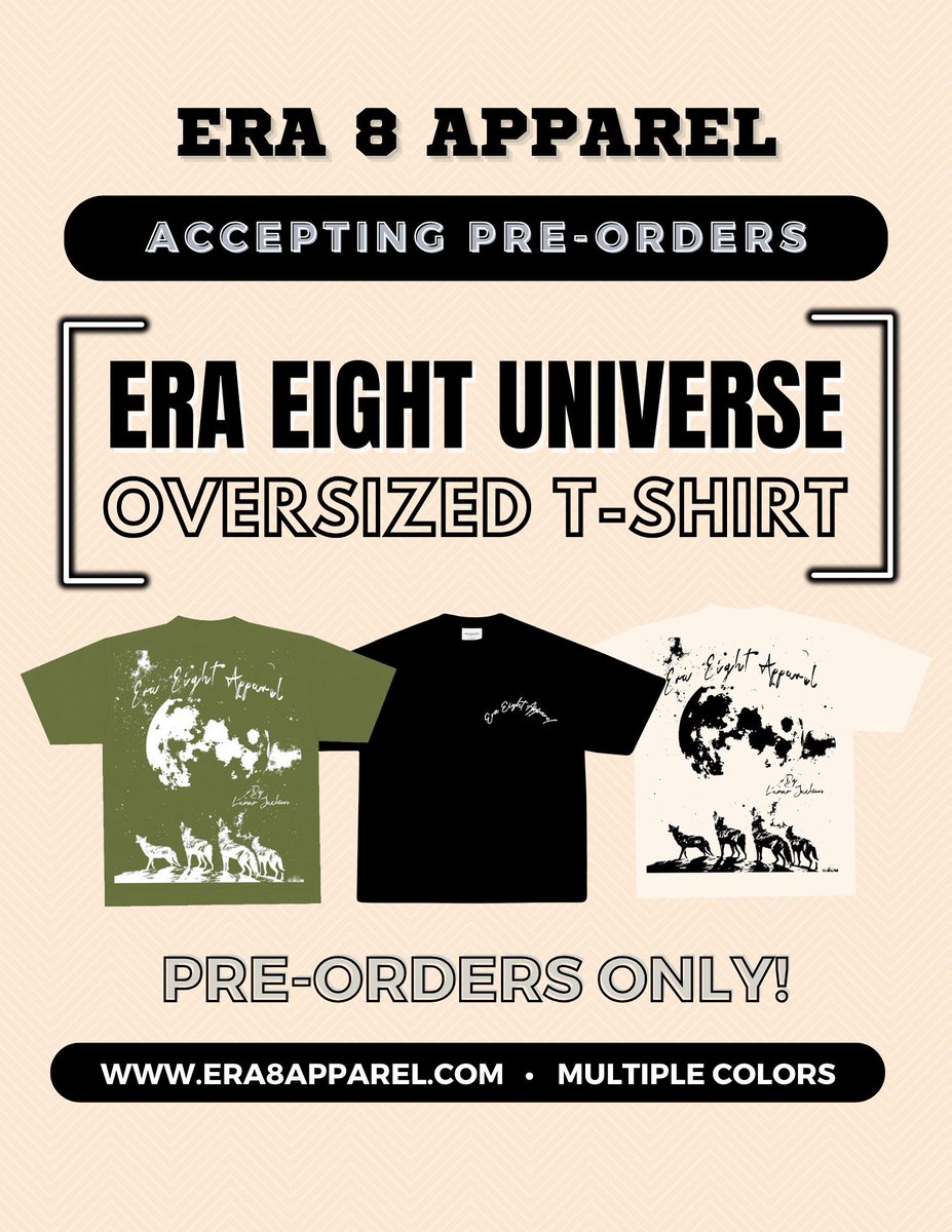 #lamarjackson #era8apparel #truzz #shopnow #newmerch #newcollection #era8 #wilddog #truzzproductionz #eraeightapparel #newdrop  #lamarjacksonenterprise #oversizedtshirt #eraeightuniverse #eraeightapparel #lamarjacksonentertainment #era8bylamarjackson