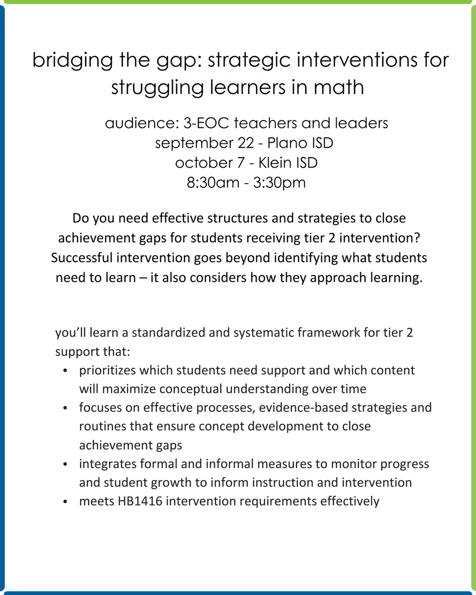 lead4ward's tweet photo. Professional Development that addresses your unique needs.
Discover more about our upcoming open sessions here: https://t.co/6auymwJvwi
#lead4ward #texaspd #texed https://t.co/KvWNTuQN9m