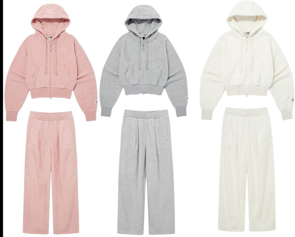 ノースフェイスのセットアップかわいい…これなら可愛く着れそう。空港