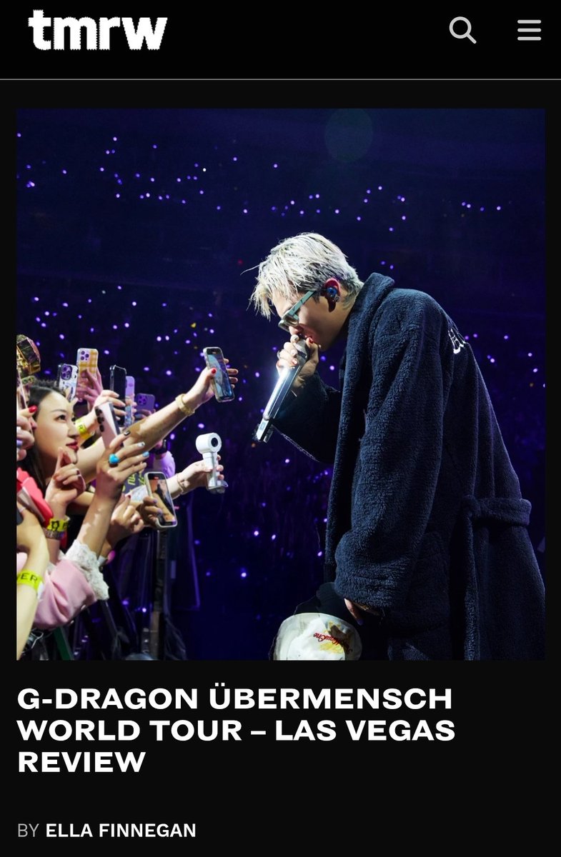 gdynasty_ID's tweet photo. A recap of Übermensch concert in Las Vegas by Ella Finnegan on @tmrwmag
This wasn't just a comeback show- it was a masterclass in how to hold a city like Las Vegas in the palm of your hand, as Elvis once did. Long live the King 🔥
https://t.co/AJE6bEejOb
#GDRAGON #GDWORLDTOUR https://t.co/gnsAoTvgGv