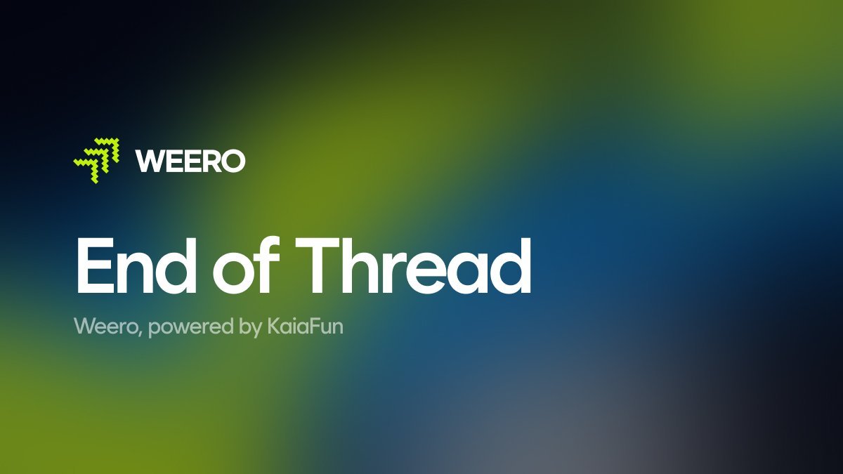 Weero Finance ♻️ tweet media