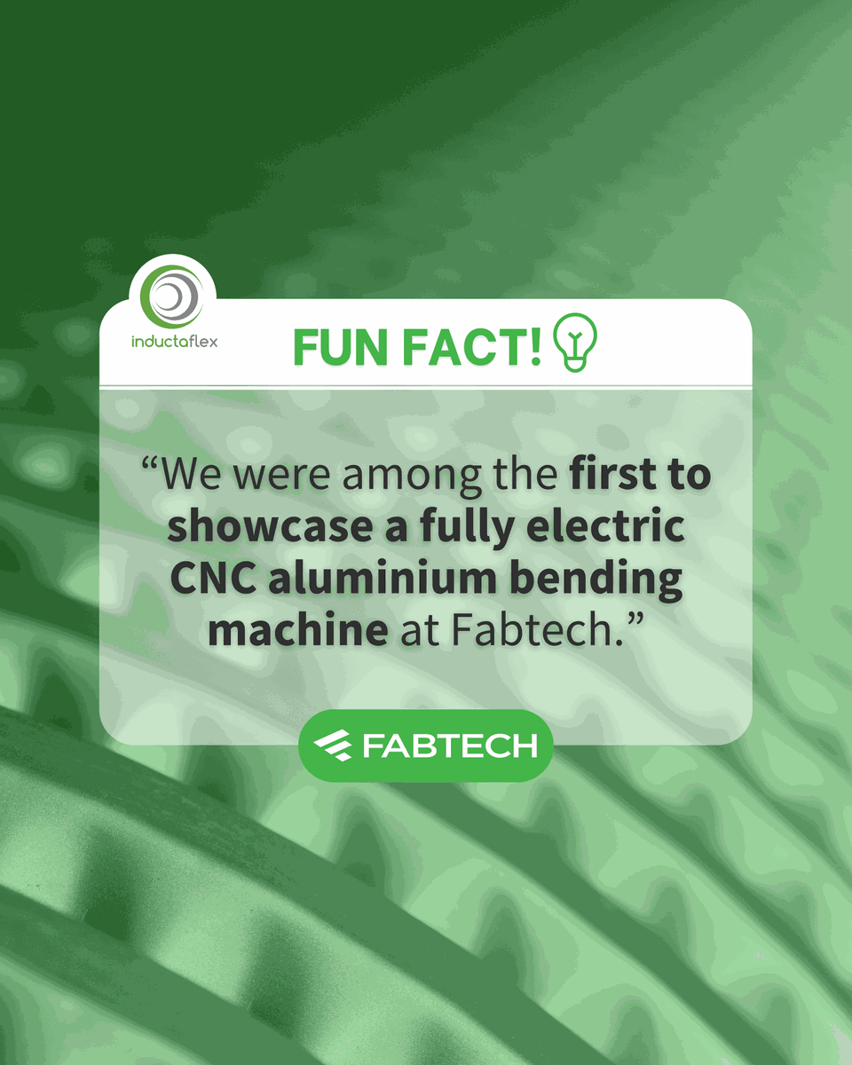 inductaflex's tweet photo. FABTECH + Inductaflex = a decade of bending breakthroughs. From our CNC aluminum debut in 2015 to new limits in 2025 — see what’s next. Visit Booth D37129, McCormick Place, Chicago.

🔗 https://t.co/6DBimMGtsI

#Inductaflex #FABTECH2025 #AluminiumBending #MetalForming https://t.co/X2bj2Q7sQM