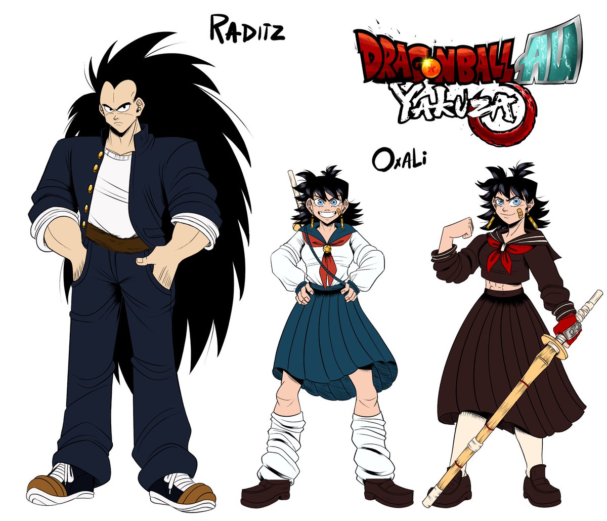 Bard16Solar's tweet photo. Here’s the logo for yakuza au and the character design for these two gremlins. The info about them will be later.
#DragonBallZ #Xenoverse2 #dbzoc #dbzau #oxali #raditz #dragonballauyakuza #au #anime #manga #DBZ #videogames #characterdesign https://t.co/Lgd2HJBGtc