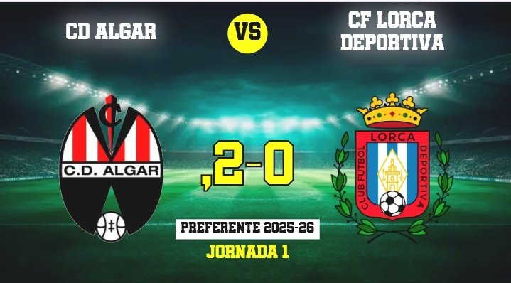 Nacional10x's tweet image. Preferente Autonómica

CD Algar 2 - CF Lorca Deportiva “B” 0. Victoria madurada con goles en momentos clave para los de Álvaro Celdrán que aprovecharon el factor Cano e intensidad alta