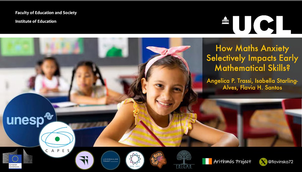 flavinska72's tweet image. Join our symposium: #MathsAnxiety &amp;amp; its correlates in primary school children: an international perspective. 

🎯 @BPSOfficial #PsychEd Annual Conference!

Speakers: Flavia H Santos @IOE_London, Carmen Gonzales @UMU; Ann Dowker @UniofOxford &amp;amp; Sylvia Gattas @UniOfSurrey 

#MathEd