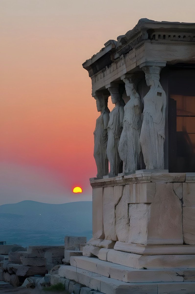 The Caryatids. Erechtheion, Acropolis of Athens, Greece. !!