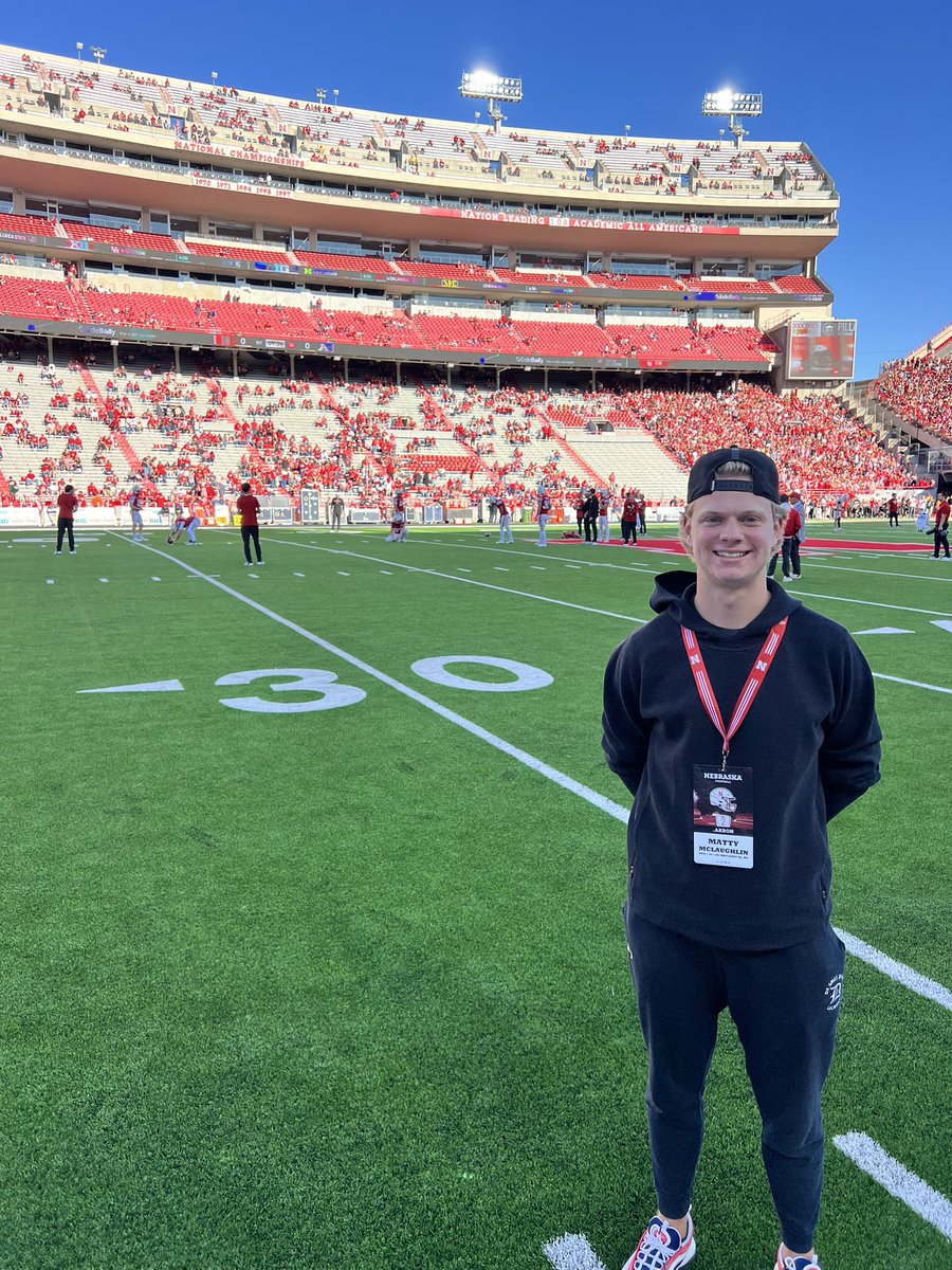 Had such a great time in Lincoln this weekend!! Thank you <a href="/HuskerFootball/">Nebraska Football</a> for your hospitality and thank you <a href="/CoachEkeler/">Mike Ekeler</a> for having my family and I!! #GBR 

<a href="/CoachPoe1914/">Coach Poe *Trenches Reloaded *</a> <a href="/JHMerrittJr/">John Merritt 🏈</a> <a href="/drMcLaughlin42/">Drew McLaughlin</a> <a href="/DeSmetFB/">De Smet Jesuit Football</a>