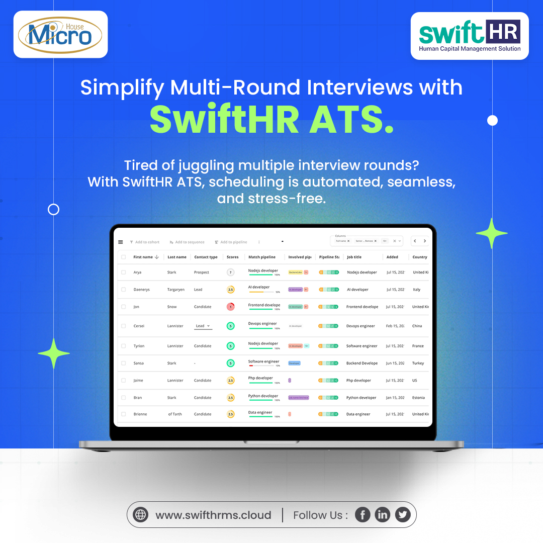 MicrohouseTechL's tweet image. ✨ Simplify Hiring, One Round at a Time! ✨

💡 Smart Hiring Starts Here – With #SwiftHR ATS!
🌐 𝗪𝗲𝗯𝘀𝗶𝘁𝗲: 𝘄𝘄𝘄.𝘀𝘄𝗶𝗳𝘁𝗵𝗿𝗺𝘀.𝗰𝗹𝗼𝘂𝗱
📞 𝗖𝗼𝗻𝘁𝗮𝗰𝘁: +𝟮𝟱𝟰 𝟳𝟯𝟰 𝟬𝟵𝟱 𝟬𝟰𝟯

#SwiftHRMS #SwiftHR #SwifthrKE  #OnTimeSalary #SmartHR #PayrollSolutions