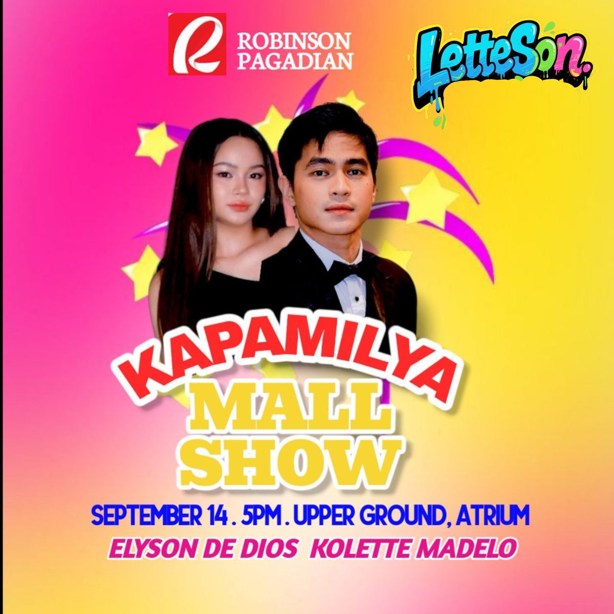🔥 Pagadian, mag-ingay! 🔥
Dahil darating na ang cast ng Sins of the Father!

📍 September 14 • 5PM
📌 Upper Ground, Atrium – Robinsons Pagadian

Huwag palampasin ang Kapamilya experience na ito! 💙
#SinsOfTheFather #KapamilyaKaravan #LetteSon