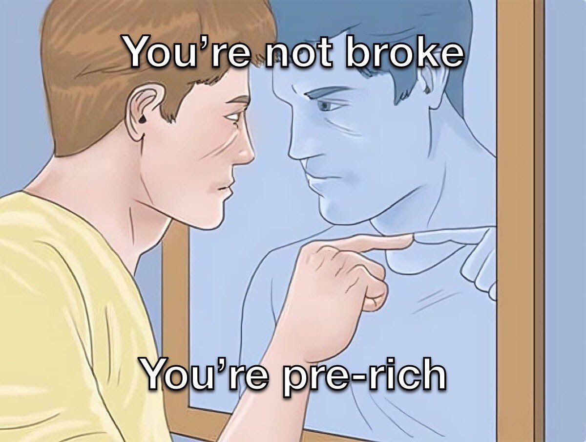 BoringBiz_'s tweet photo. Investment banking analysts after paying 70% of their salary towards NYC taxes and rent https://t.co/GK5kqyGGRb