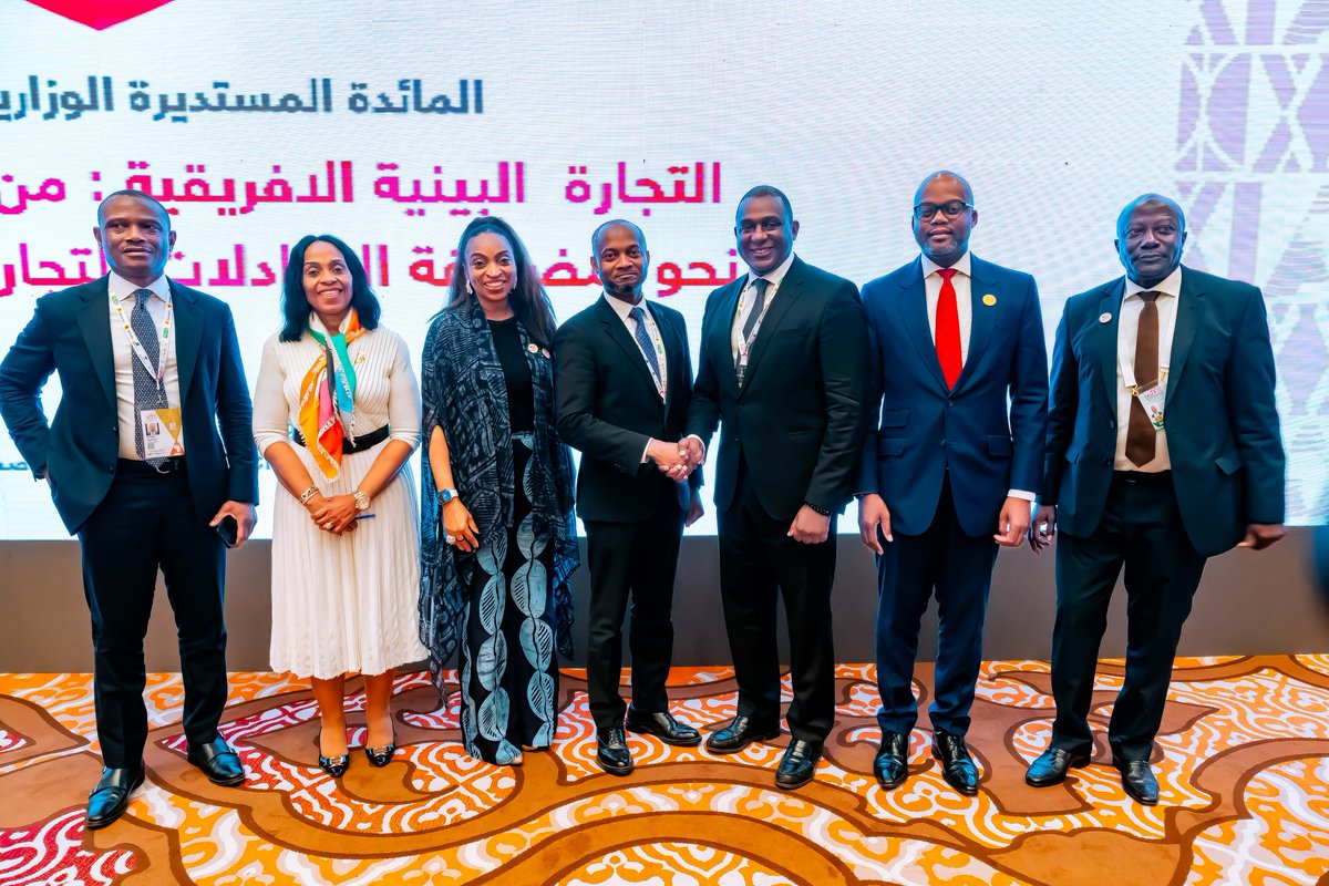 Anthony Atuche, CFA (@aatuche) on Twitter photo Our objective of revitalizing the <a href="/ncxnigeria/">Nigeria Commodity Exchange</a> for optimal economic benefits took a step forward yesterday as I signed a landmark strategic partnership, on behalf of the exchange, at the recently concluded Intra-African Trade Fair (IATF2025), in Algeria. Our objective of revitalizing the <a href="/ncxnigeria/">Nigeria Commodity Exchange</a> for optimal economic benefits took a step forward yesterday as I signed a landmark strategic partnership, on behalf of the exchange, at the recently concluded Intra-African Trade Fair (IATF2025), in Algeria.