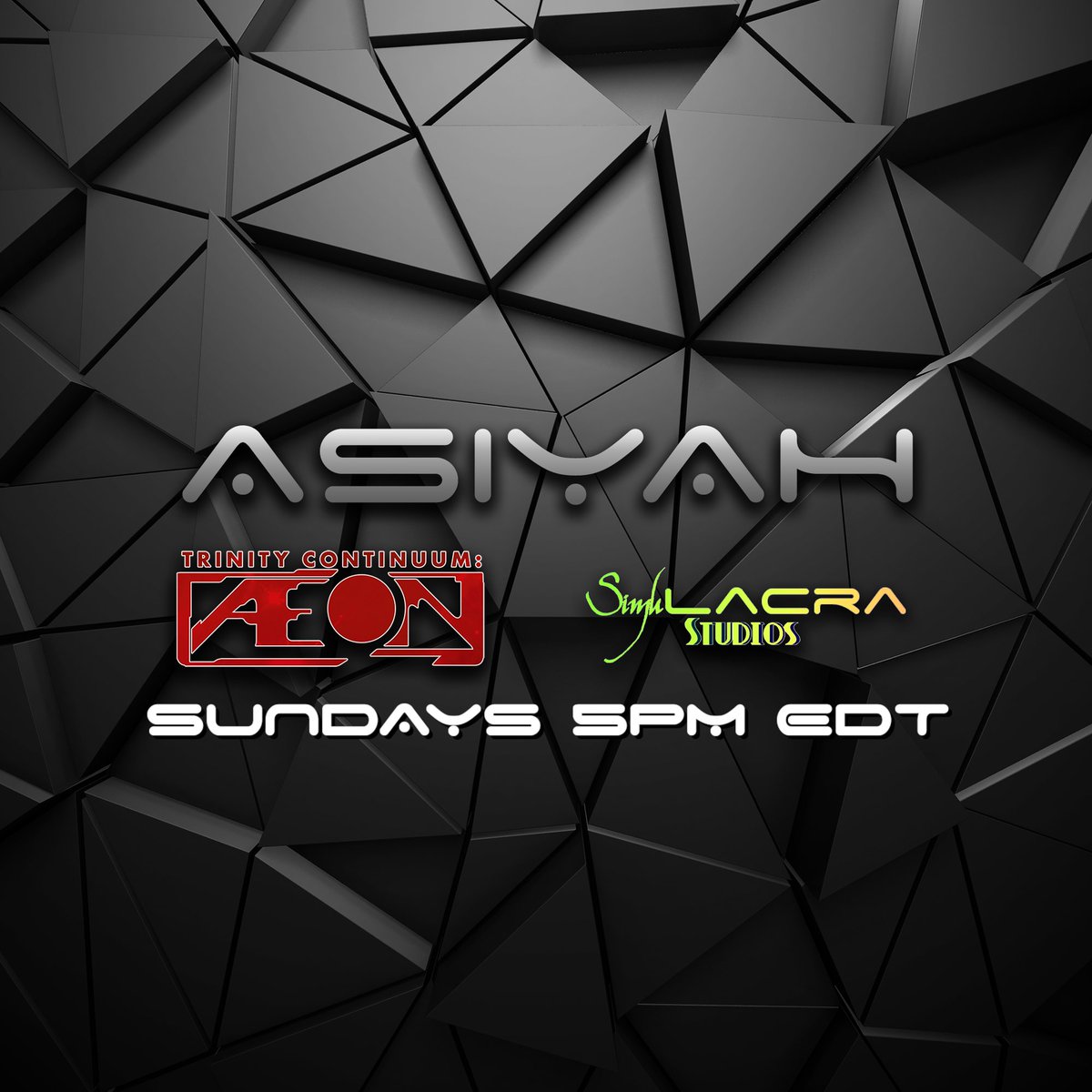 Join us for the Season 2 FINALE of Simulacra Studios' Trinity Continuum: ÆON Actual Play - ASIYAH!
The show airs at twitch.tv/theonyxpath on Sundays at 5PM Eastern.