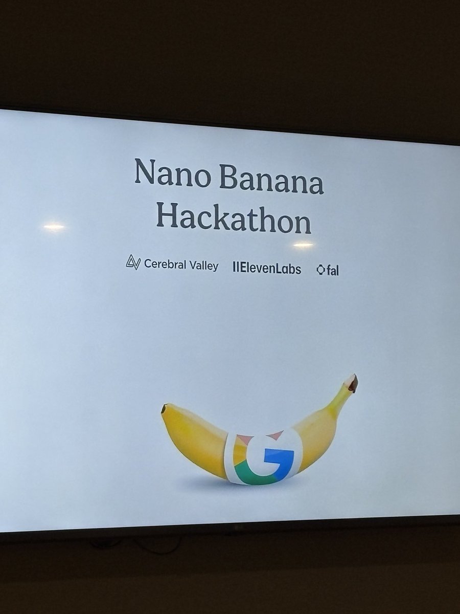 samika sanghvi (@sampear_12) on Twitter photo Nano Banana is actually kinda cool…followed up with a team and now their MVP is designing my apartment lol. Also Gemini’s object detection is amazing - the videos we got with all 3 APIs were way too realistic
Thanks for hosting <a href="/cerebral_valley/">Cerebral Valley</a> <a href="/elevenlabsio/">ElevenLabs</a> <a href="/FAL/">fal</a> Nano Banana is actually kinda cool…followed up with a team and now their MVP is designing my apartment lol. Also Gemini’s object detection is amazing - the videos we got with all 3 APIs were way too realistic
Thanks for hosting <a href="/cerebral_valley/">Cerebral Valley</a> <a href="/elevenlabsio/">ElevenLabs</a> <a href="/FAL/">fal</a>