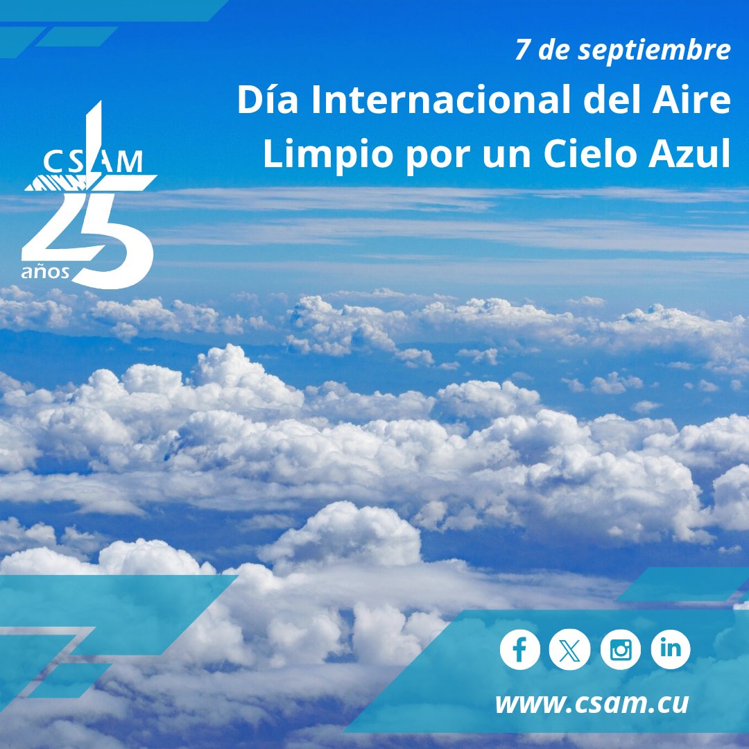 👉La calidad del aire que respiramos es vital para nuestra salud⚕

🌎Disfrutemos de un planeta más sano y seguro, tanto para las generaciones del presente como las futuras‼️

#ElAireQueCompartimos #AireLimpioParaTodos #RespiraVida #BreatheLife #MedioAmbiente #Contaminación #CSAM