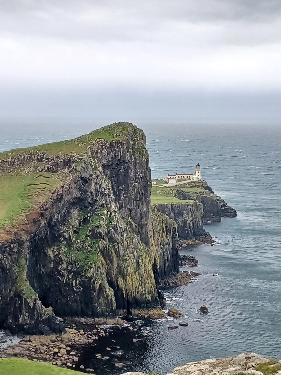 Enjoyed a seawatch at Neist Point this morning in a SE gale.  Bit of a trek down to the lighthouse. Juv Sabine's Gull the highlight, but also a few skuas, 2 Sooty Shearwaters,  25 Short-beaked Common Dolphins and a Basking Shark.
#skye