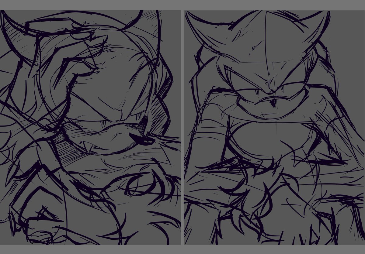 Fakesnopy's tweet image. I&apos;m having trouble deciding which one to do first. Hmmm, such a hard choice...

#SonicTheHedgehog #sonicwerehog #WIPs