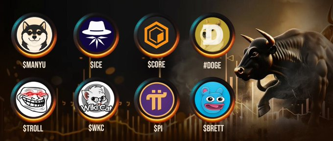 Which Will Be the NEXT #100x  in the #BullRun2025 ???
#DOGE 
$WKC 
$ICE
$CORE
$TROLL
$PI
$BRETT
$MANYU