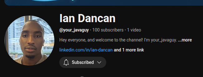 your_javaguy's tweet photo. 100 subs

Thanks y'all👊

https://t.co/1D6hQp9UJS https://t.co/PLjG6HAqRI
