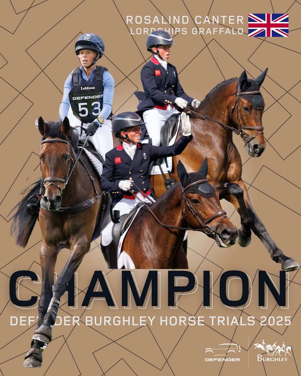 Congratulations to the Class Act that is Ros Canter and Lordships Graffalo back to back Badminton and Burghley Horse Trials 🏆🐴👏👏