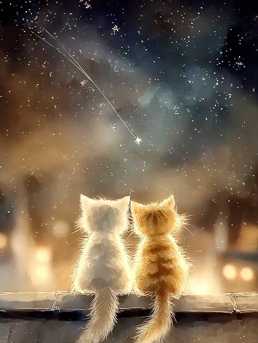 wei hep sterre en maantje gesien en gane nu slaappie doen😺 #goodnight 🌜✨alletjes, 😽 #enmorgengezondweerop 😽