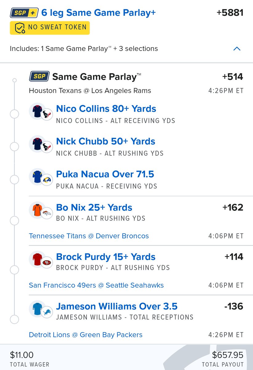 bet_philly's tweet photo. 🚨 NFL Week 1 🏈 🚨
A few more parlays ahead of the late slate. Play your faves solo, make your own or tail. Be responsible about it.
#gamblingX #nflprops #nflparlay #footballprops #footballparlay #nosweatbet #fanduel
#samegameparlay https://t.co/mTB8iz7SXX