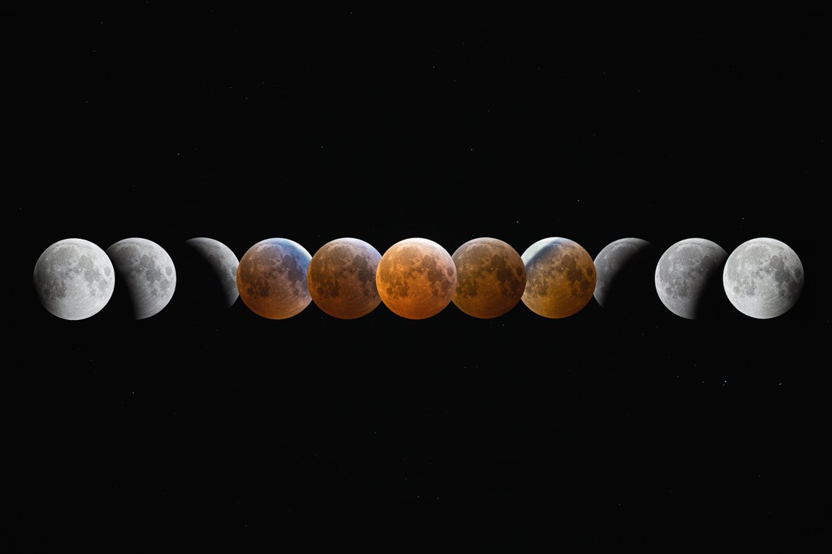 Hope those outside the U.S. are enjoying today’s lunar eclipse! Here’s the sequence from Florida as captured in March of this year.