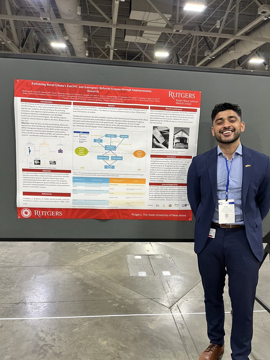 Thrilled to have had the opportunity to present at #ACEP25 for the poster gallery session on our work in Ghana, if you’re sticking around, come to Room 2 in Exhibit Hall C at 3:42 for my oral presentation on sustaining Mobile Integrated Health globally!