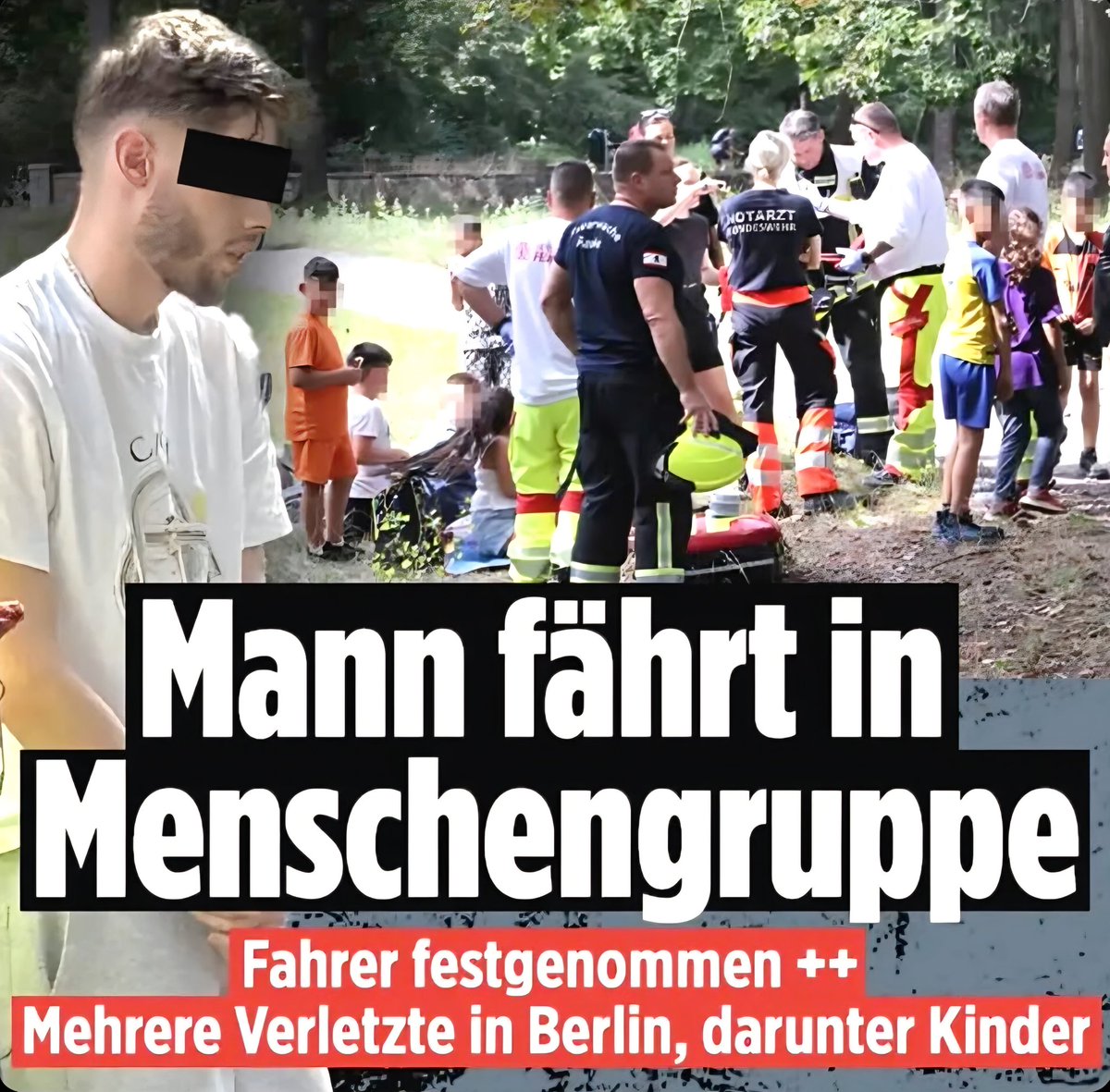 Natürlich habt ihr nicht von dem Deutschen Mann gehört, der in Berlin in eine Gruppe von Kindern mit seinem Auto reingefahren ist. War ja kein Ausländer. Kein Ausländer = kein Aufschrei. Wie immer.