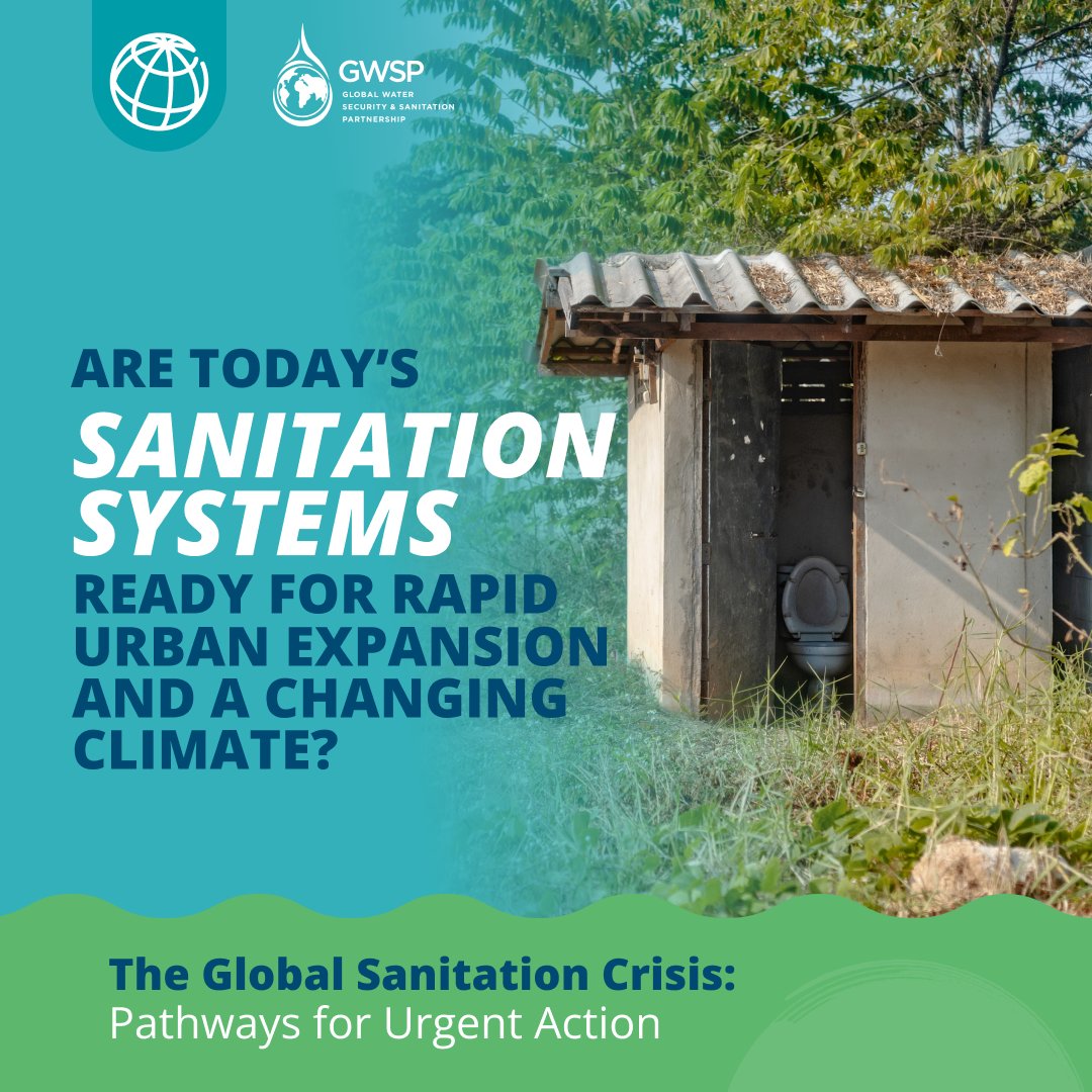 📢New report! 

Are today’s urban sanitation systems keeping up with rapid urban growth and a changing climate?

Learn how we can make them safe, resilient and a source of economic opportunity: wrld.bg/6JjX50WSEAn

#SanitationForAll