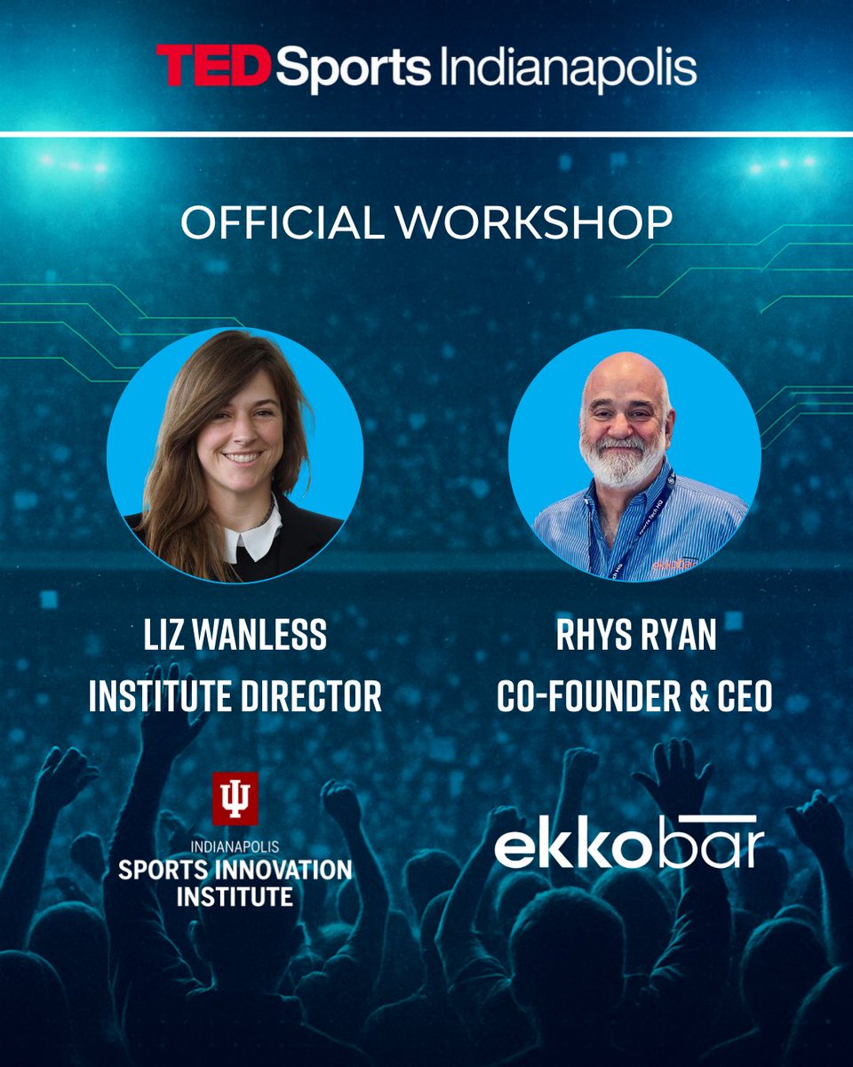 sportstechhq's tweet photo. 📅 Coming up at @TEDSportsIndy:

On Day 3 at 2:45PM, @ekkobar_ai & @IUIndy_SII will lead an official TEDSports Workshop on the Future of Sports Tech.

As proud members of the Sports Tech HQ Collective and partners in Indiana’s sports innovation ecosystem, they’re bringing bold ideas and interactive insights to the global TED stage—spotlighting how Indiana innovation is shaping what’s next in sports.