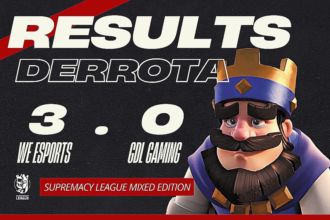 🏆 <a href="/CR_Supremacy/">Supremacy League</a> mixta 
<a href="/GDL_GamingCR/">GDL Gaming</a> 0-3 <a href="/WeSports_CR/">WeSports</a>

Recibimos un nerf de emergencia antes de jugar el partido para darle más emoción a la competencia 
Próximo partido volveremos más fuertes que nunca ❤️