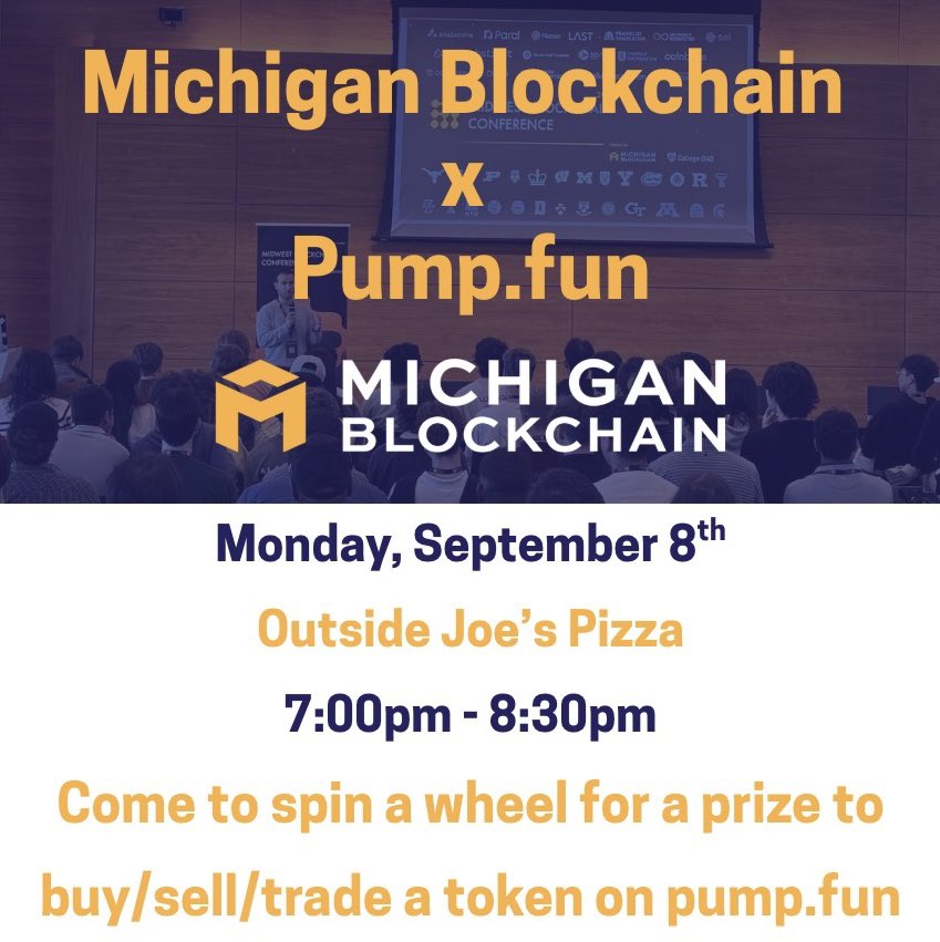 Join Michigan Blockchain in the Diag to spin the wheel!