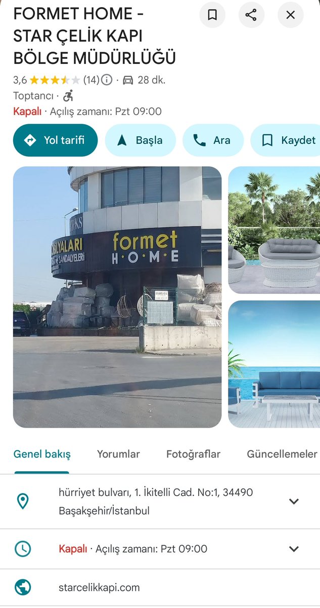 #formt kapatılan şube bu olsa gerek ve soru şuki star çelik kapı ne alaka 😉 Mustafa sezen formet i kullanıp star çelik kapıyı mı ihya ediyor diye düşünmekten edemiyorum 🤔