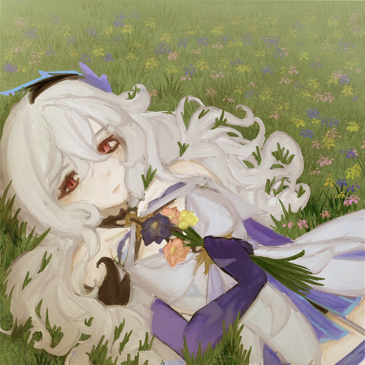 Ketaminedog's tweet photo. Skirk art I drew for a friend ^^

#GenshinImpact #skirk https://t.co/cHYBh9VY9b