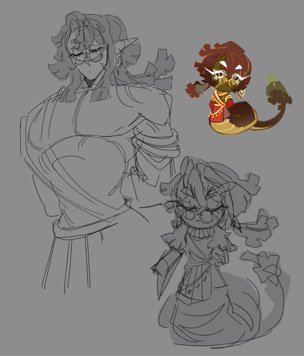 Some doodles of my Coriander Kukri Cookie 🐍
#cookierunoc