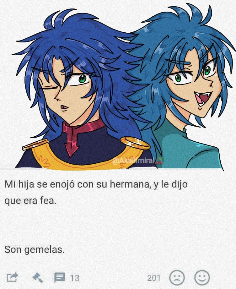 AkaiIimirai's tweet photo. - Saga ♊️ y Kanon 🐉 
#Saintsiya 🔥#Kotz ✨️#Meme ... https://t.co/RAaj4XX1ZS