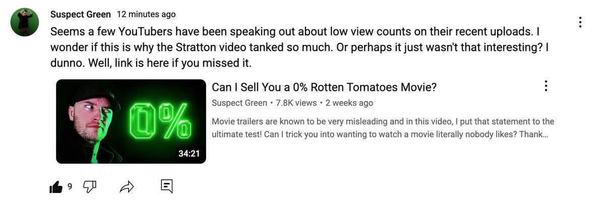 Apparently, YouTube's on "self-sabotage" mode again...

Show the Unusual Suspect (<a href="/RjSuspect/">Ross Thompson</a>) show love, and check out his latest video on the movie Stratton!

He covers the production, makes a fake trailer, and conducts a fascinating social experiment!

youtube.com/watch?v=HsbXWL…