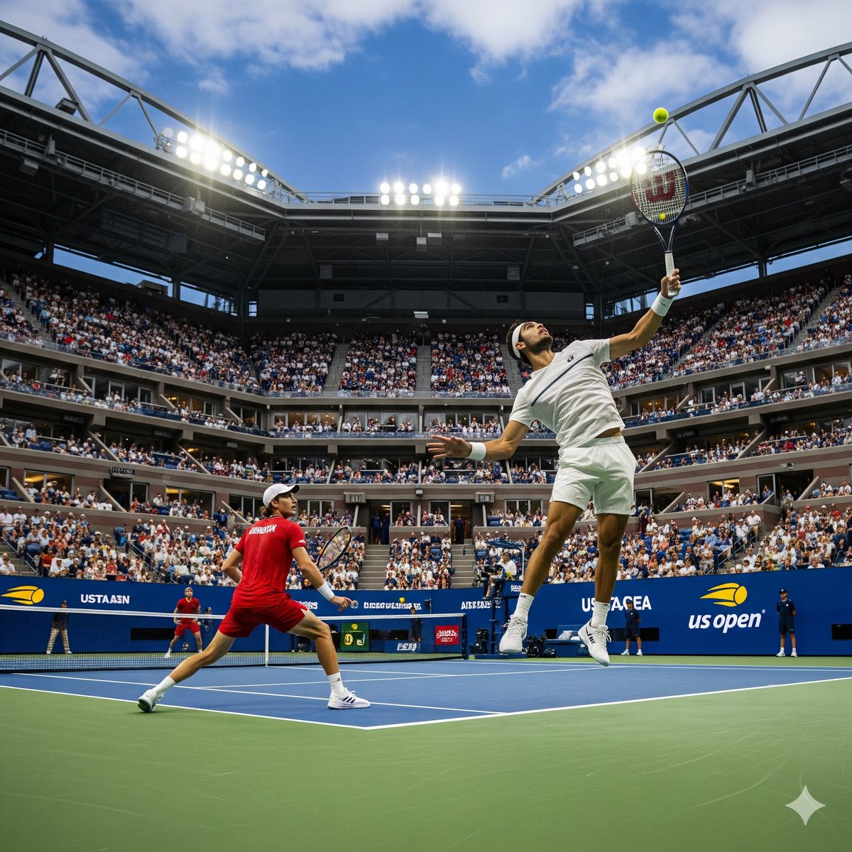 usa_sports_08's tweet photo. Carlos Alcaraz vs Jannik Sinner: Historic US Open 2025 Final!

Relive the intense US Open final where Alcaraz and Sinner battled for tennis glory.

Watch the highlights now:https://t.co/elogZh12B1

#USOpen2025 #TennisFinal #Alcaraz #Sinner #SportsHighlights #USTennis https://t.co/Iyy4Crq0NW