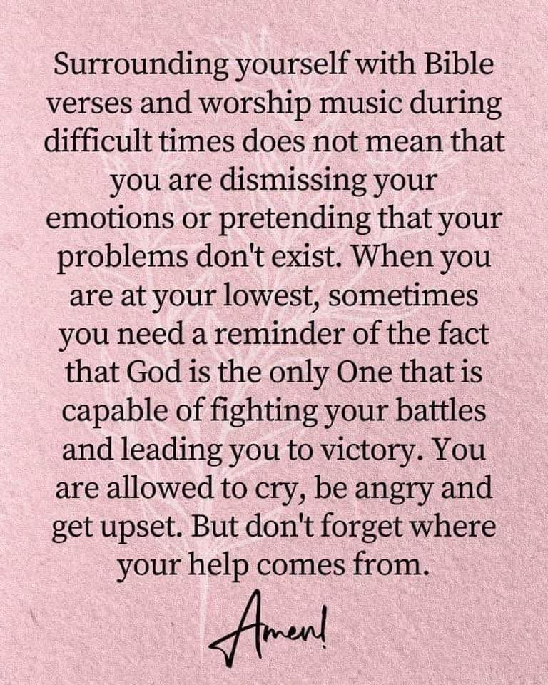 how true this is - playing praise and worship music always calms my heart and focuses my trust 👑✝️👀