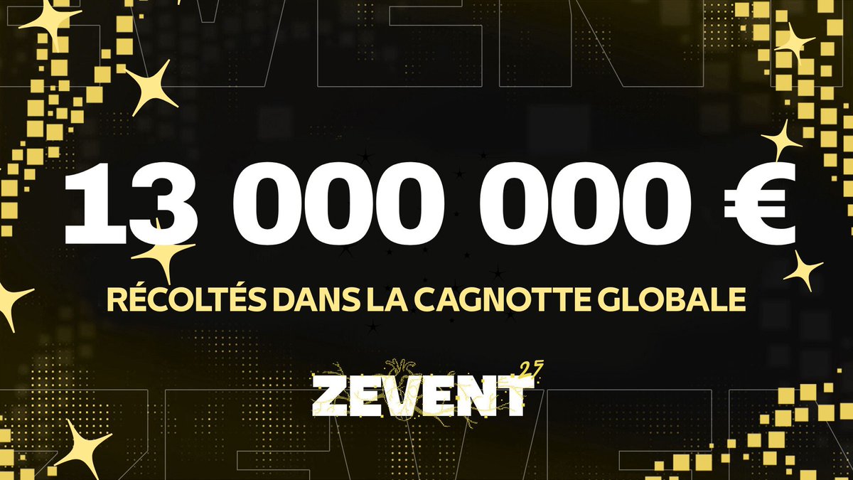 Le #ZEVENT2025 récolte 13 MILLIONS d'euros !! ✨

C'est tellement fou 🥵