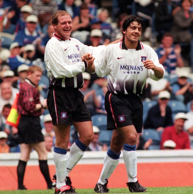 Paul Gascoigne and Gennaro Gattuso at Rangers.