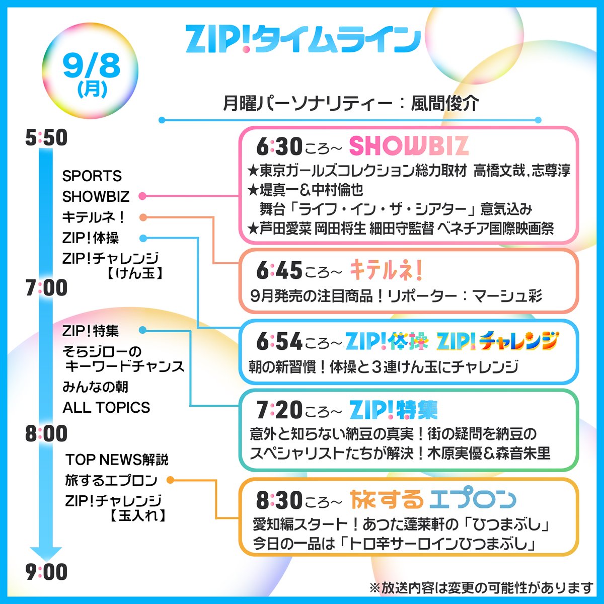 おはようございます☀️ 今週からZIP!チャレンジは 種目を入れ替えてお