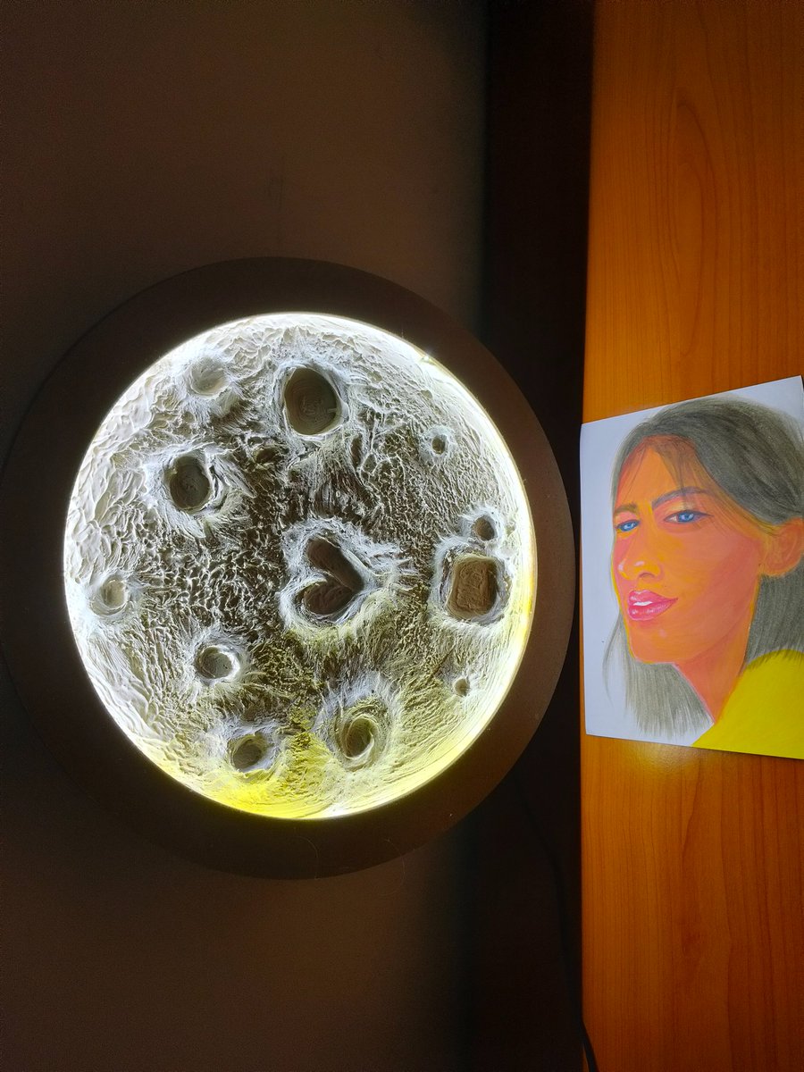 The moon art and the portrait I made :)