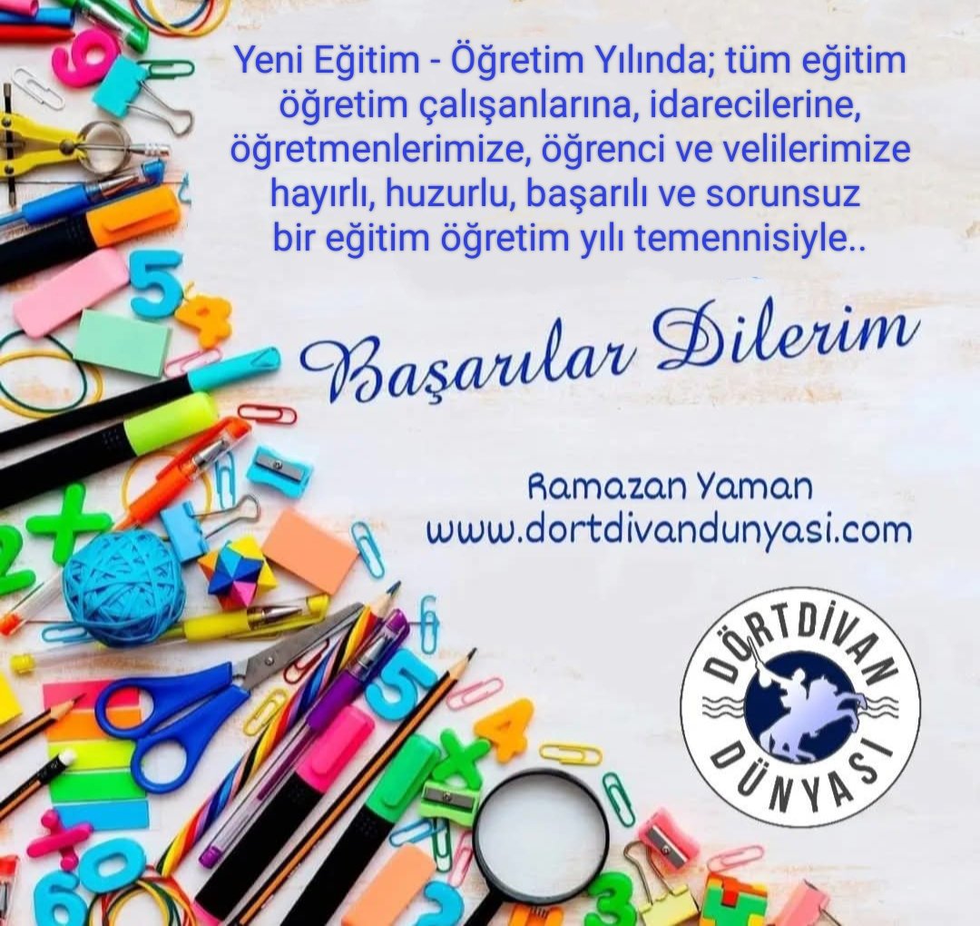 2025-2026 EĞİTİM-ÖĞRETİM YILI HAYIRLI OLSUN. #öğretmen #öğrenci #veli #eğitimöğretimyılı #eğitimöğretimyılıhayırlıolsun dortdivandunyasi.com