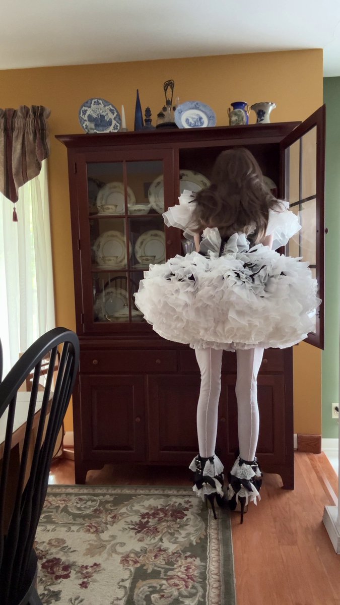 Now that my dress has even more poof, I can do more chores!🥰

#sissy #sissymaid #feminization #sissydress #crossdressing #cd #sissychores #frillysissy